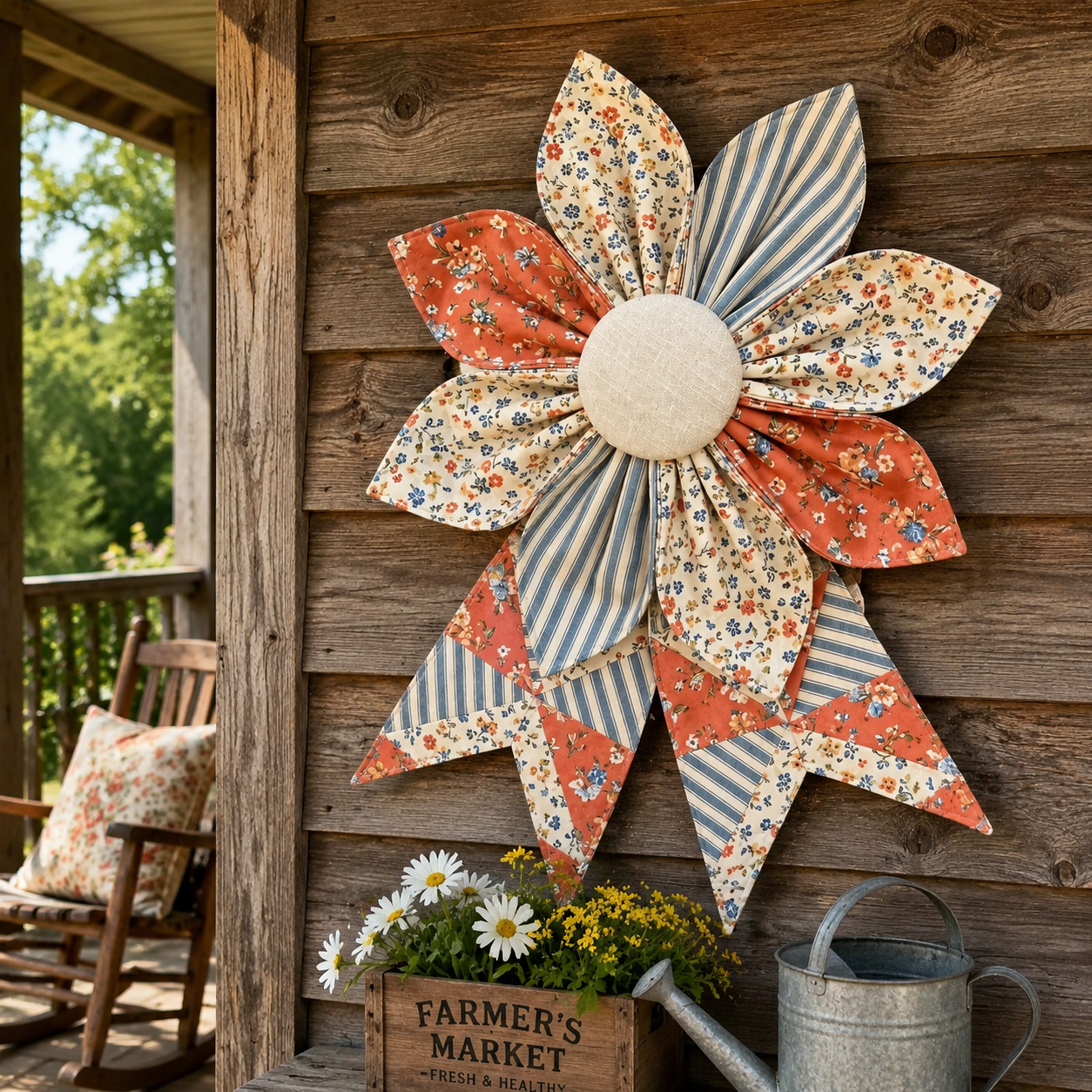 《The Heritage Bloom》Custom Wreath & Bow Sewing Template Set - With Instructions
