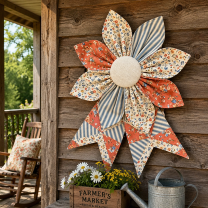 《The Heritage Bloom》Custom Wreath & Bow Sewing Template Set - With Instructions