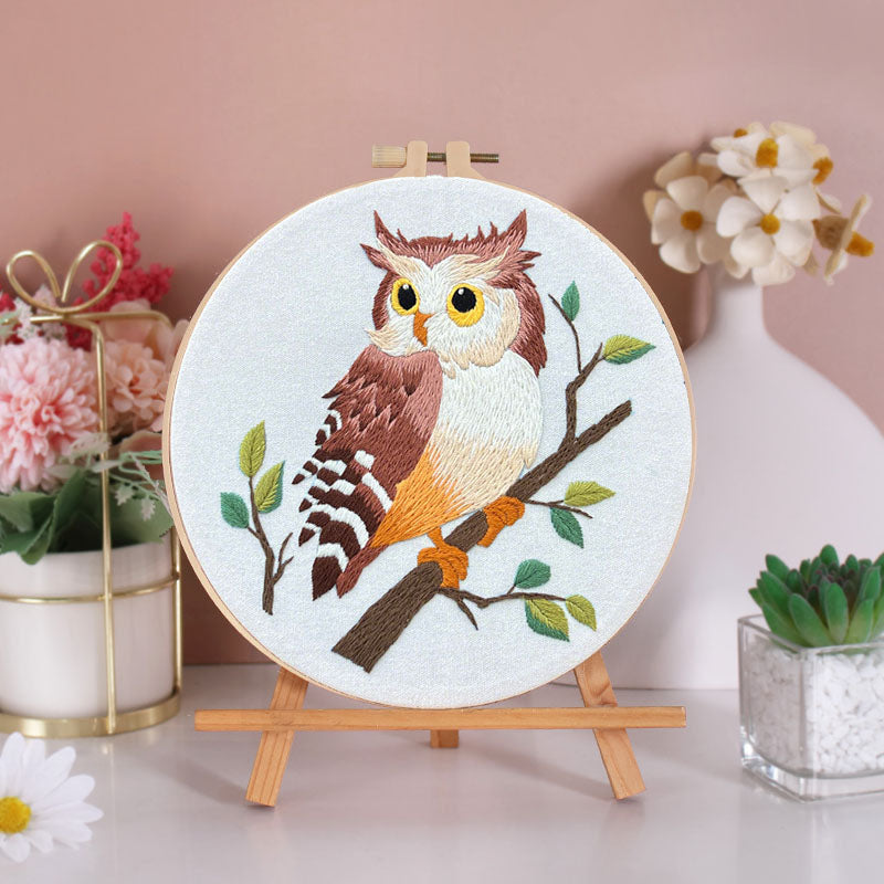 Whimsical Owl Embroidery Kit