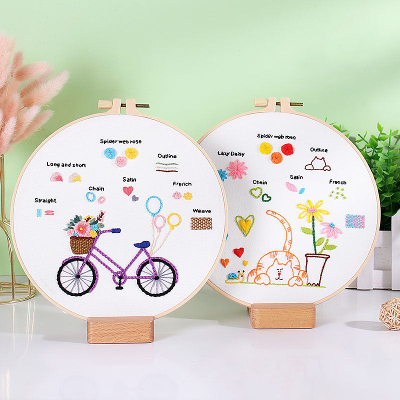 Beginner’s Cute Motif - Themed DIY Embroidery Kits