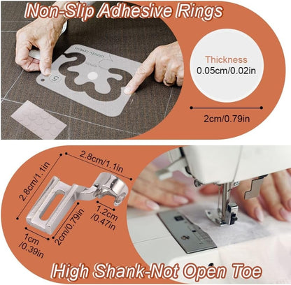 🥰 2025 Hot Sale Free-Motion Garment Ruler Set (11 PCS)+ Foot attachment