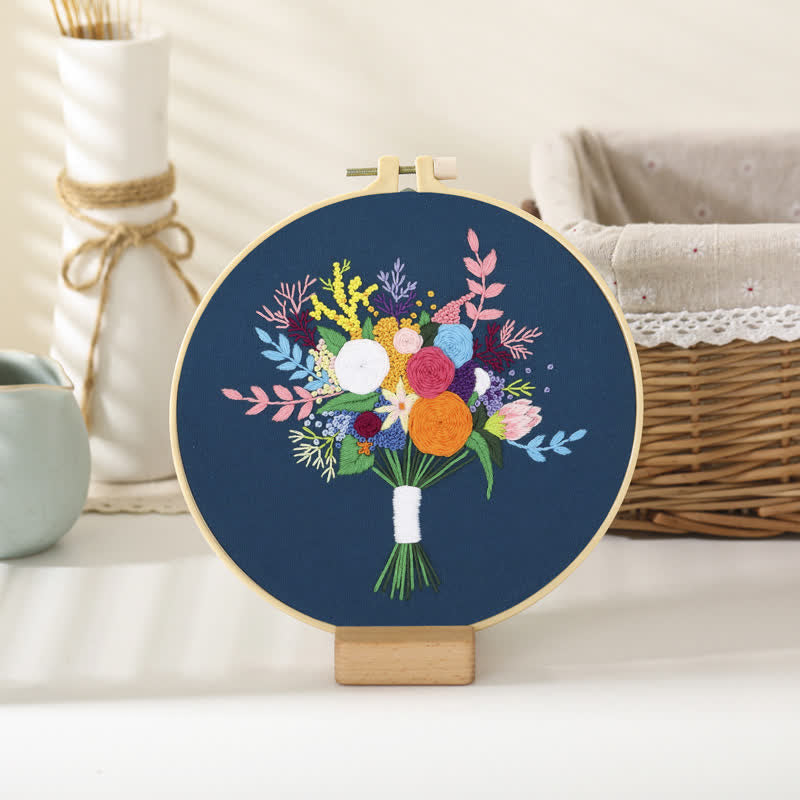Rubbyoo Embroidery Kit - Flower Bouquet