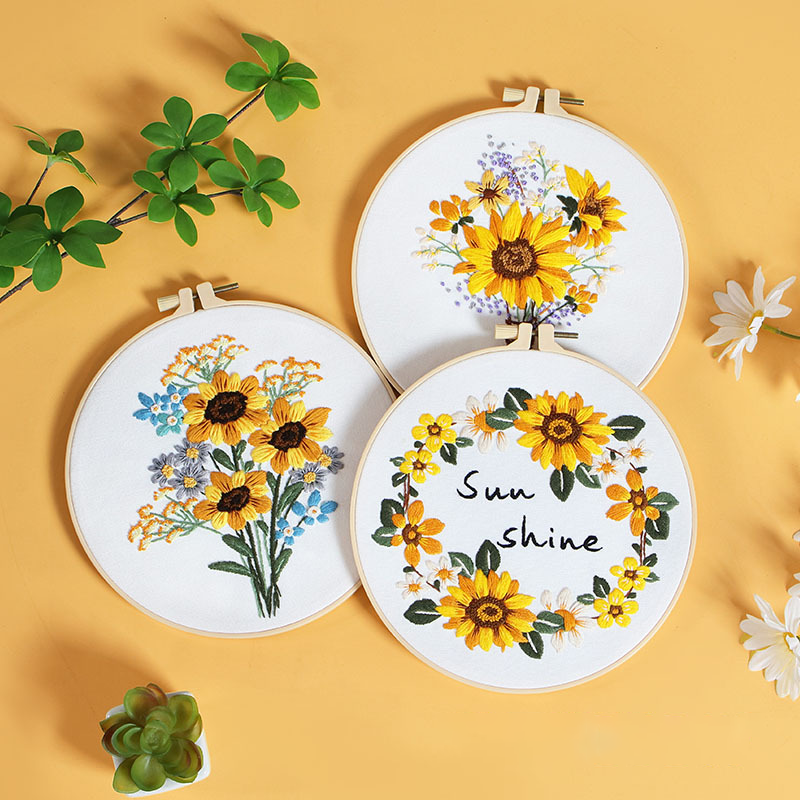 Sunflowers Embroidery Kit for Beginner