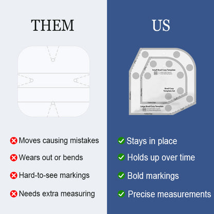 Bowl Cozy Template Cutting Ruler Set - 2PCS (With Instructions)