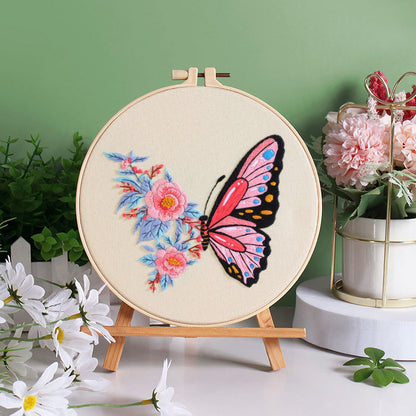 Butterfly  - Embroidery Hoop Kit for Beginners