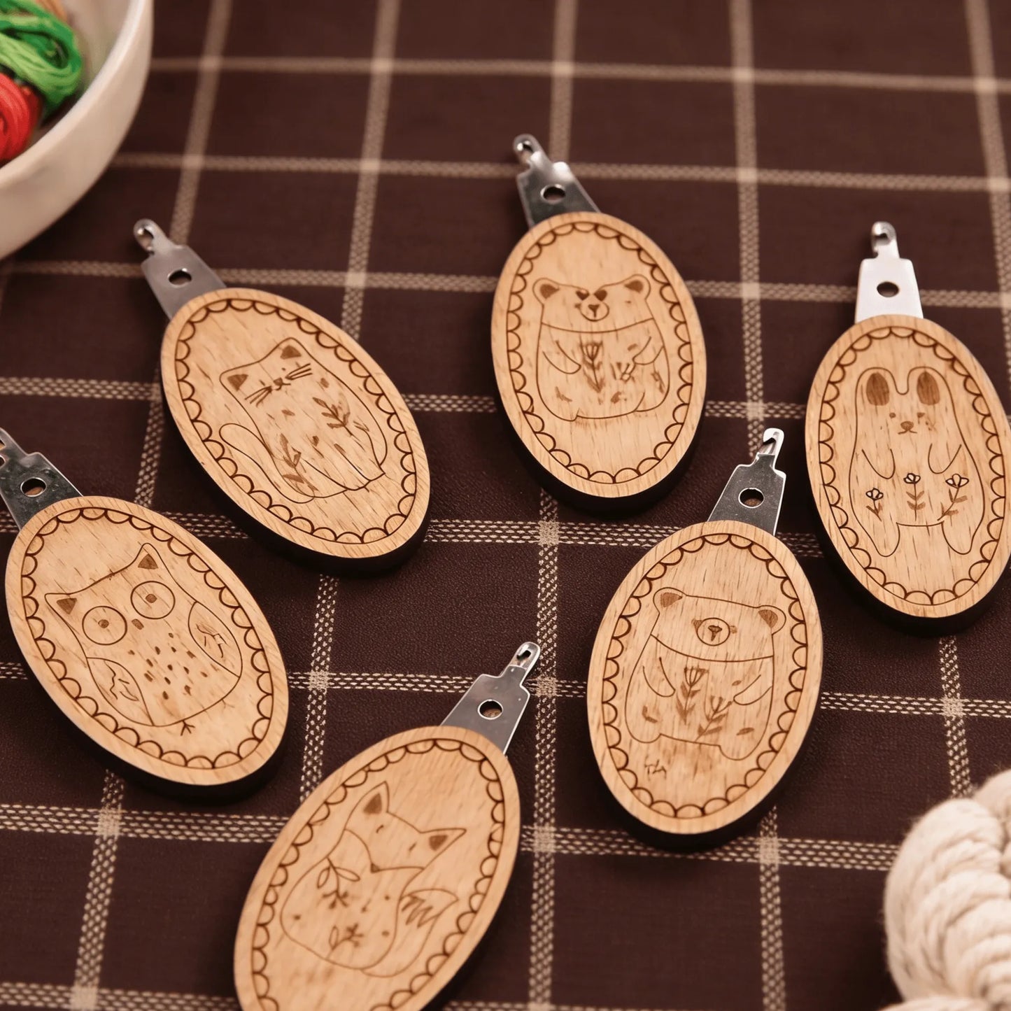 Embroidery Needle Threader - Wooden Sewing Tool | Adorable Embroidery Accessory