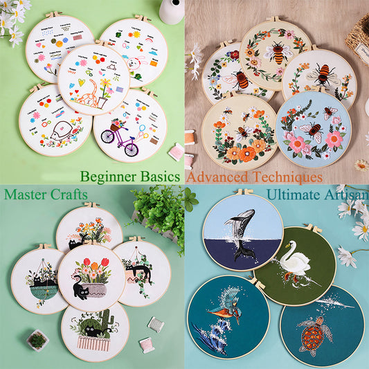 Embroidery Journey Combo Set: Elevate Your Skills from Beginner to Artisan!