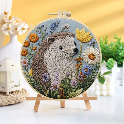 Hedgehog And Wildflower Embroidery Kit