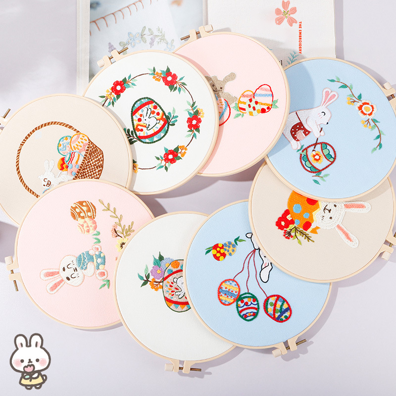 Easter Bunny Embroidery Kit: Craft Your Spring-Inspired Masterpiece