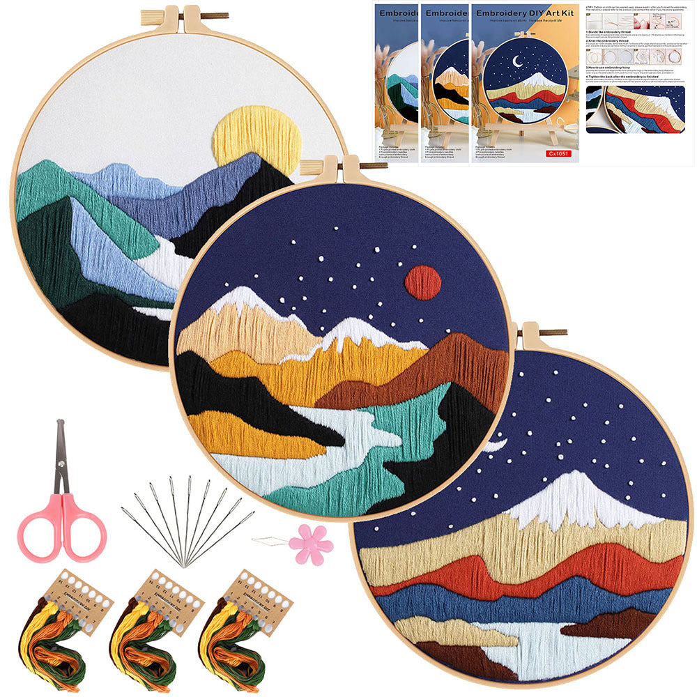 Stitched Landscapes - Themed DIY Embroidery Kits