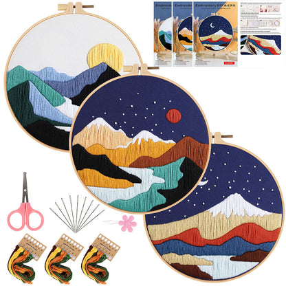 Stitched Landscapes - Themed DIY Embroidery Kits
