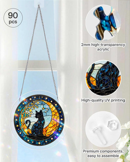 Acrylic Jigsaw Puzzle Suncatcher - Seleneâ€TMs Cat