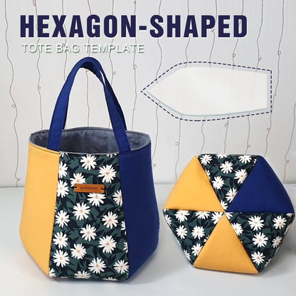 Hexagon-shaped Tote Bag Cutting Ruler (With Instructions)