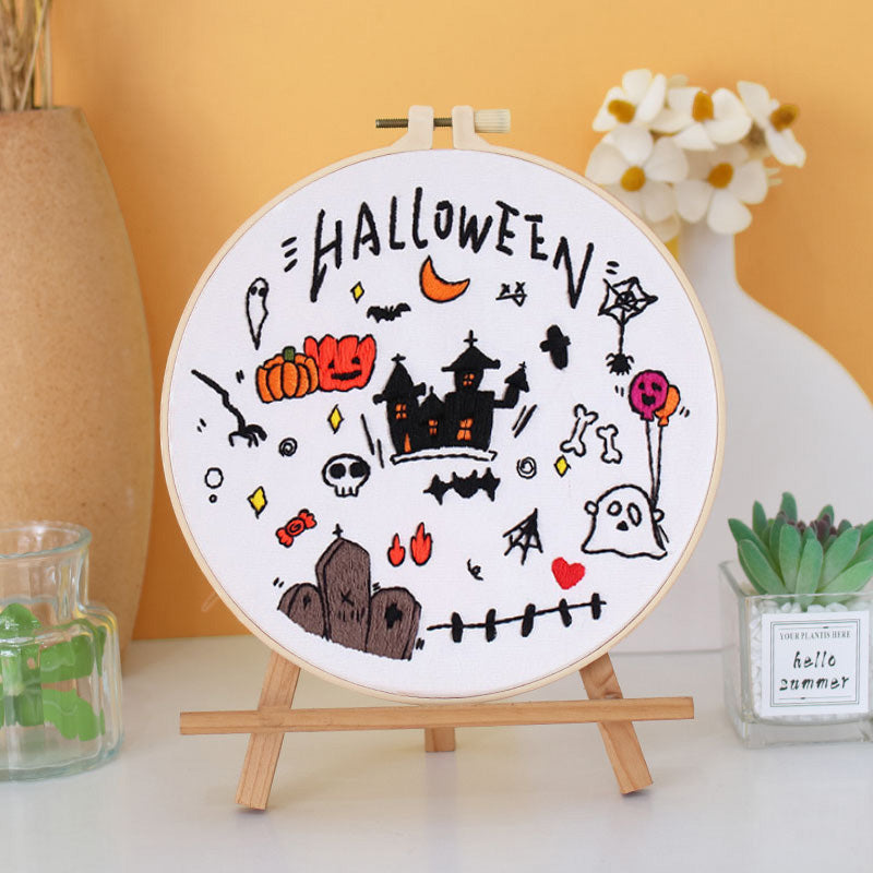 Spooky Halloween Embroidery Kit: Unleash Your Creative Spirit!