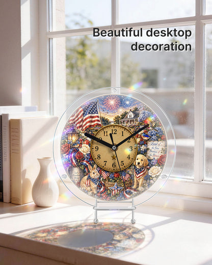 DIY Acrylic Puzzle Clock Kit - Patriotic Pets Cottage