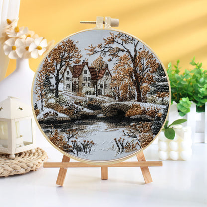 Storybook Cottage Bouquet Embroidery Kit