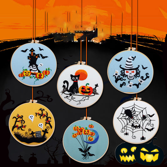 Spooky Halloween Embroidery Kit: Craft Your Spooky Masterpiece