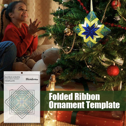 Bauble & Bling Folded Ribbon Ornament Template -With Instructions