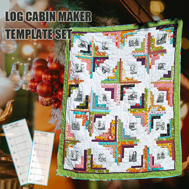 Log Cabin Maker Template Set- With Instructions