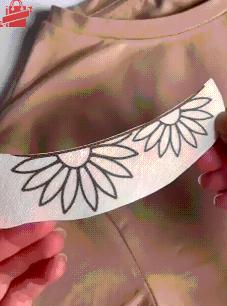 DIY Water-Soluble Printed Sunflowers Embroidery