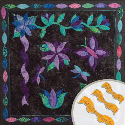 Quilt Applique - Curves Rotary Cutting Templates With Instructions