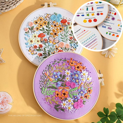 Floral Paradise Embroidery Kit: Create Your Blossoming Masterpiece