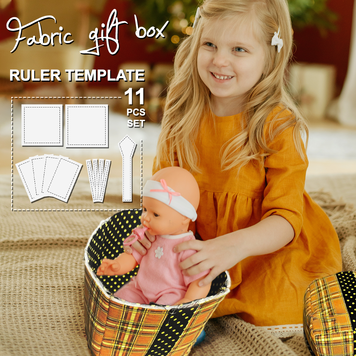 Fabric Gift Boxes Quilting Set —With  Tutorial