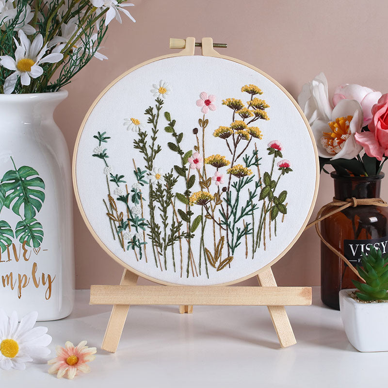 Wildflower  -Themed DIY Embroidery Kits