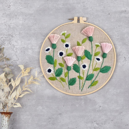 Vibrant Botanical Embroidery Kit: Bring the Freshness of Nature to Your Home Decor N