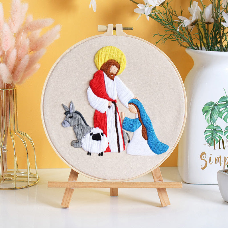 Nativity Scene Embroidery Kit: Celebrate the Spirit of the Season with Every Stitch