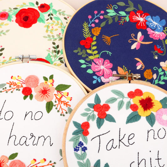 Alphabet Flowers - Themed DIY Embroidery Kits