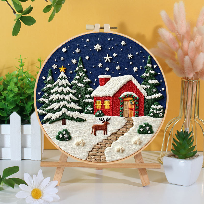 Festive Christmas - Themed DIY Embroidery Kits