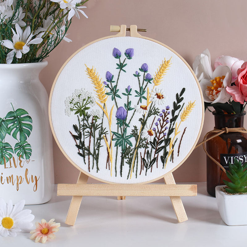 Wildflower  -Themed DIY Embroidery Kits
