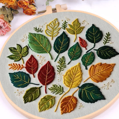 Rubbyoo Embroidery Kit - Fallen Leaves