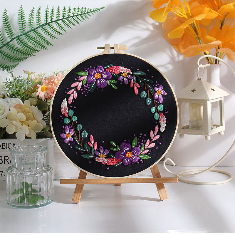 Midnight Bloom  - Themed DIY Embroidery Kits