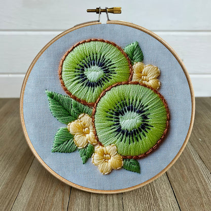 Rubbyoo Embroidery Kit-  Kiwi Fruit