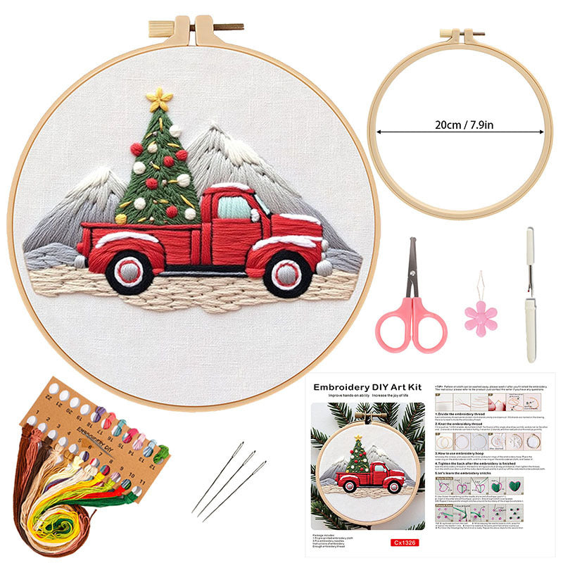 Festive Christmas - Themed DIY Embroidery Kits