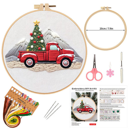 Festive Christmas - Themed DIY Embroidery Kits
