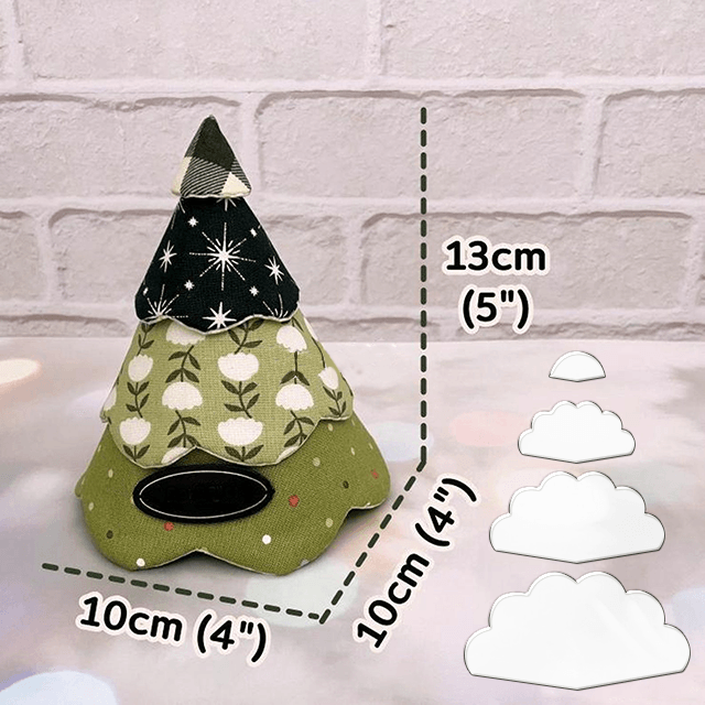Tabletop Christmas Tree Sewing Template Ruler Set-With Instructions
