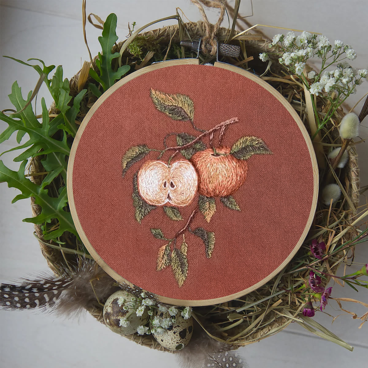 Rubbyoo Embroidery Kit-  Apple