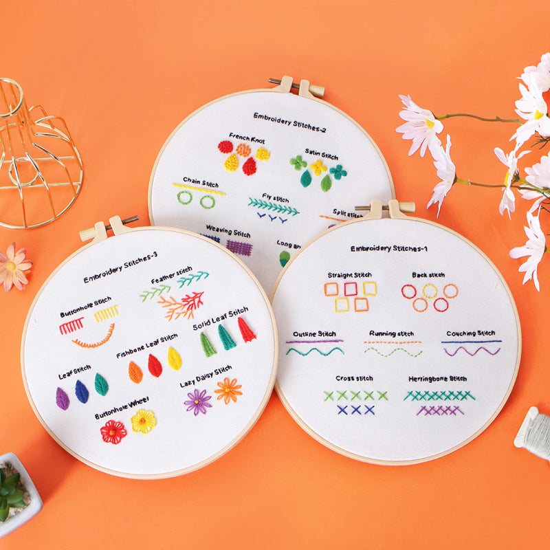 Embroidery Stitches Learner Kits for Beginner