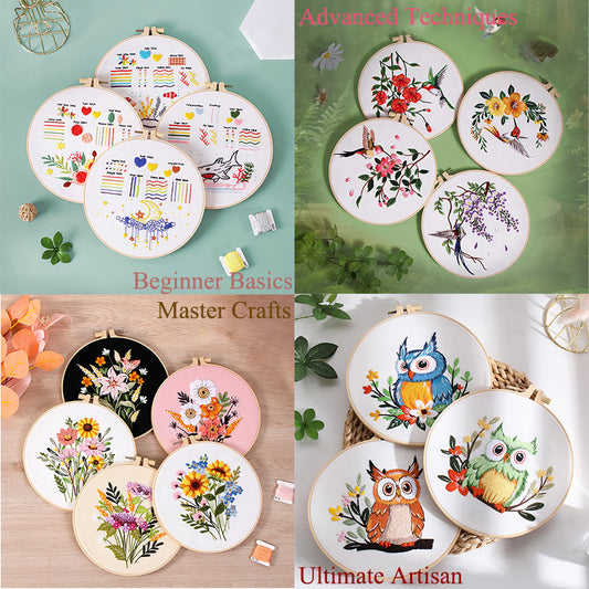 Embroidery Journey Combo Set 4: Elevate Your Skills from Beginner to Artisan
