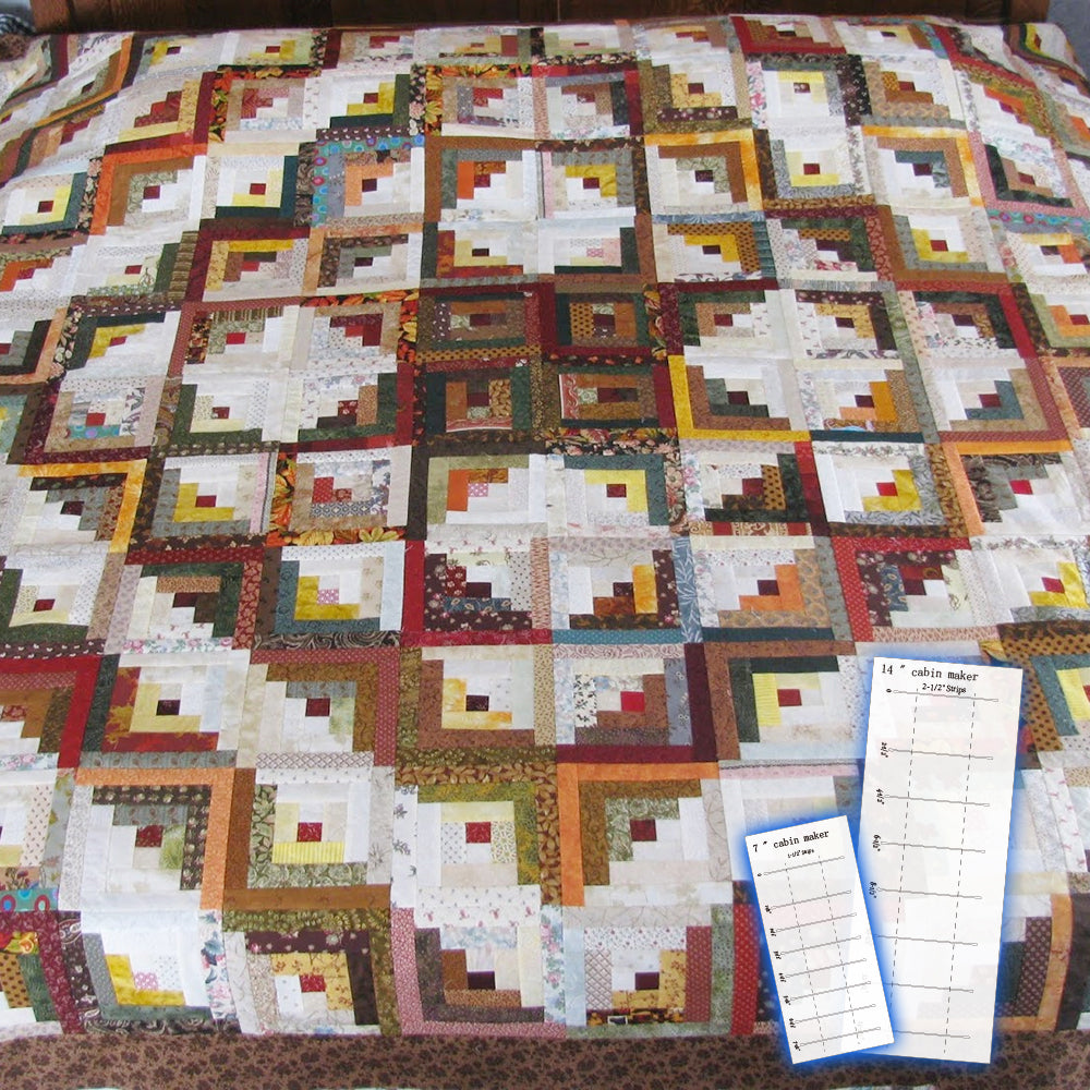 Log Cabin Maker Template Set- With Instructions