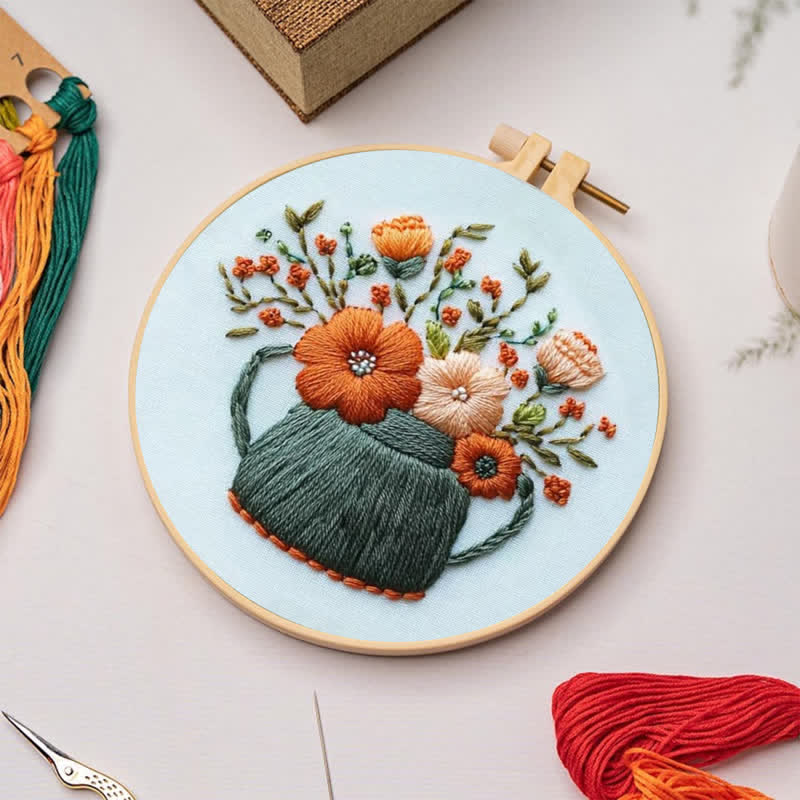 Rubbyoo Embroidery Kit - Tea Leaves