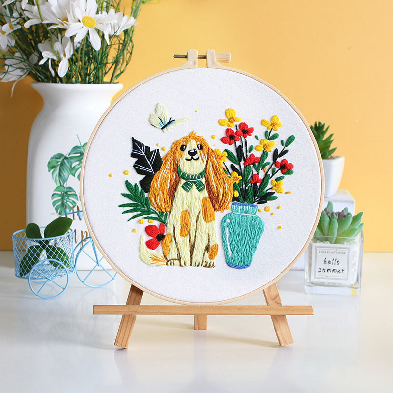 Whimsical Pet-Inspired Art  -Themed DIY Embroidery Kits