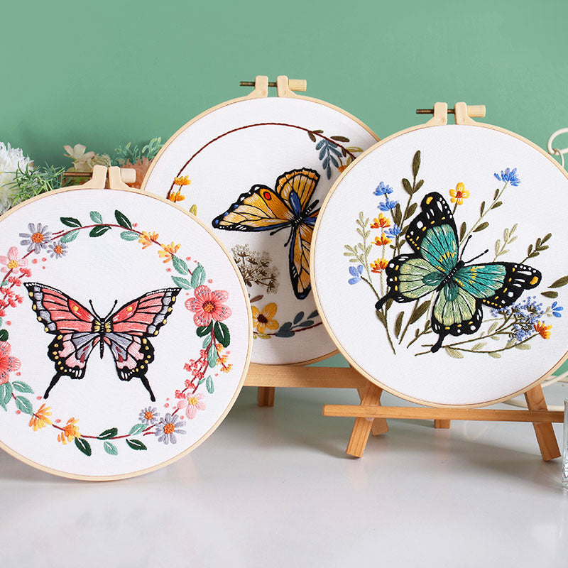 Colorful butterflies -Themed DIY Embroidery Kits