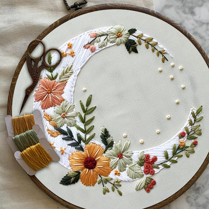 Rubbyoo Embroidery Kit- Flower Moon