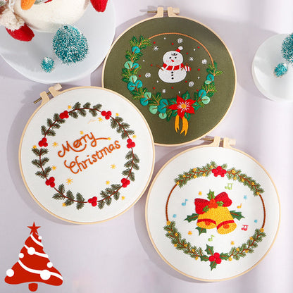 Festive Christmas  - Themed DIY Embroidery Kits