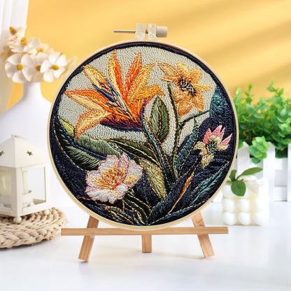 Tropical Bird of Paradise Embroidery Kit