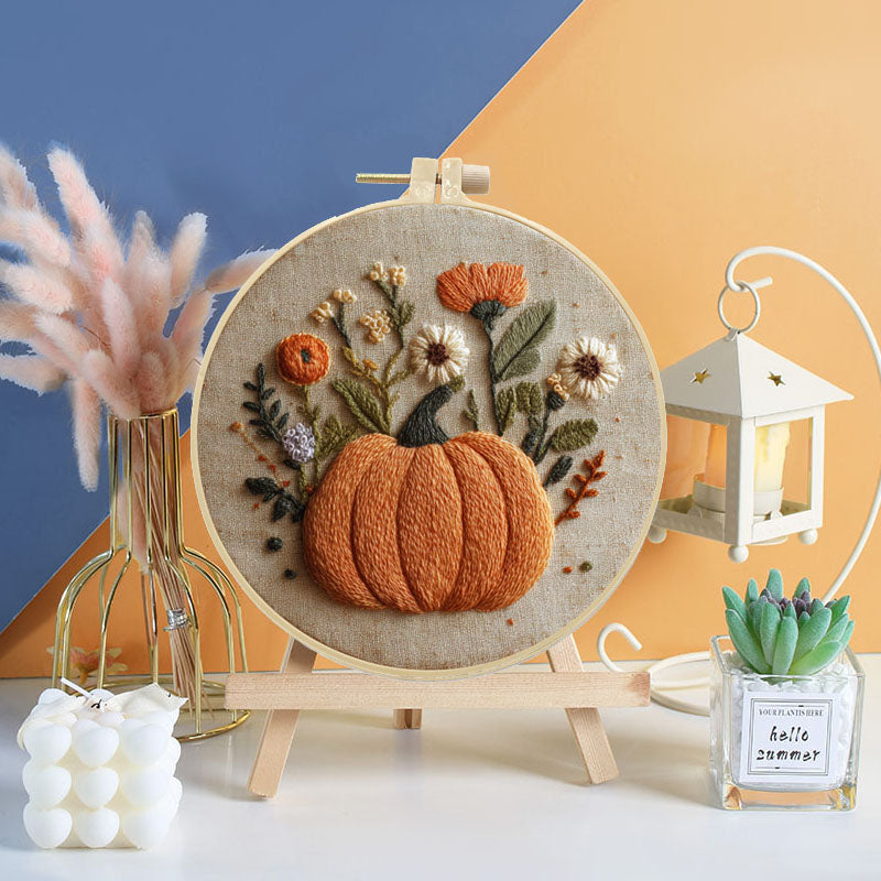 Harvest Pumpkin Embroidery Kit